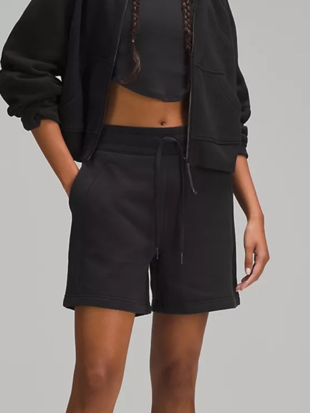 Lululemon black scuba shorts size 6